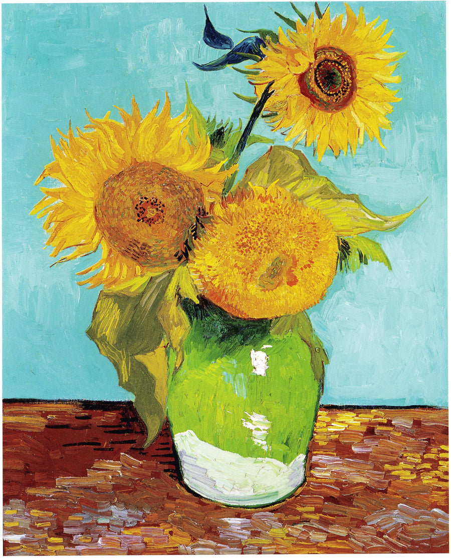 שלושה חמניות בתוך אגרטל - Vincent van Gogh