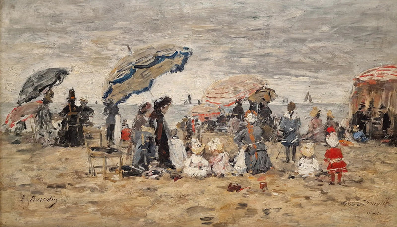 טרובוויל. מטריות על החוף - יוג'ין בודן