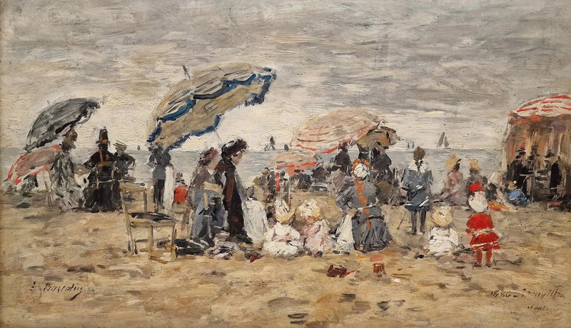 טרובוויל. מטריות על החוף - יוג'ין בודן