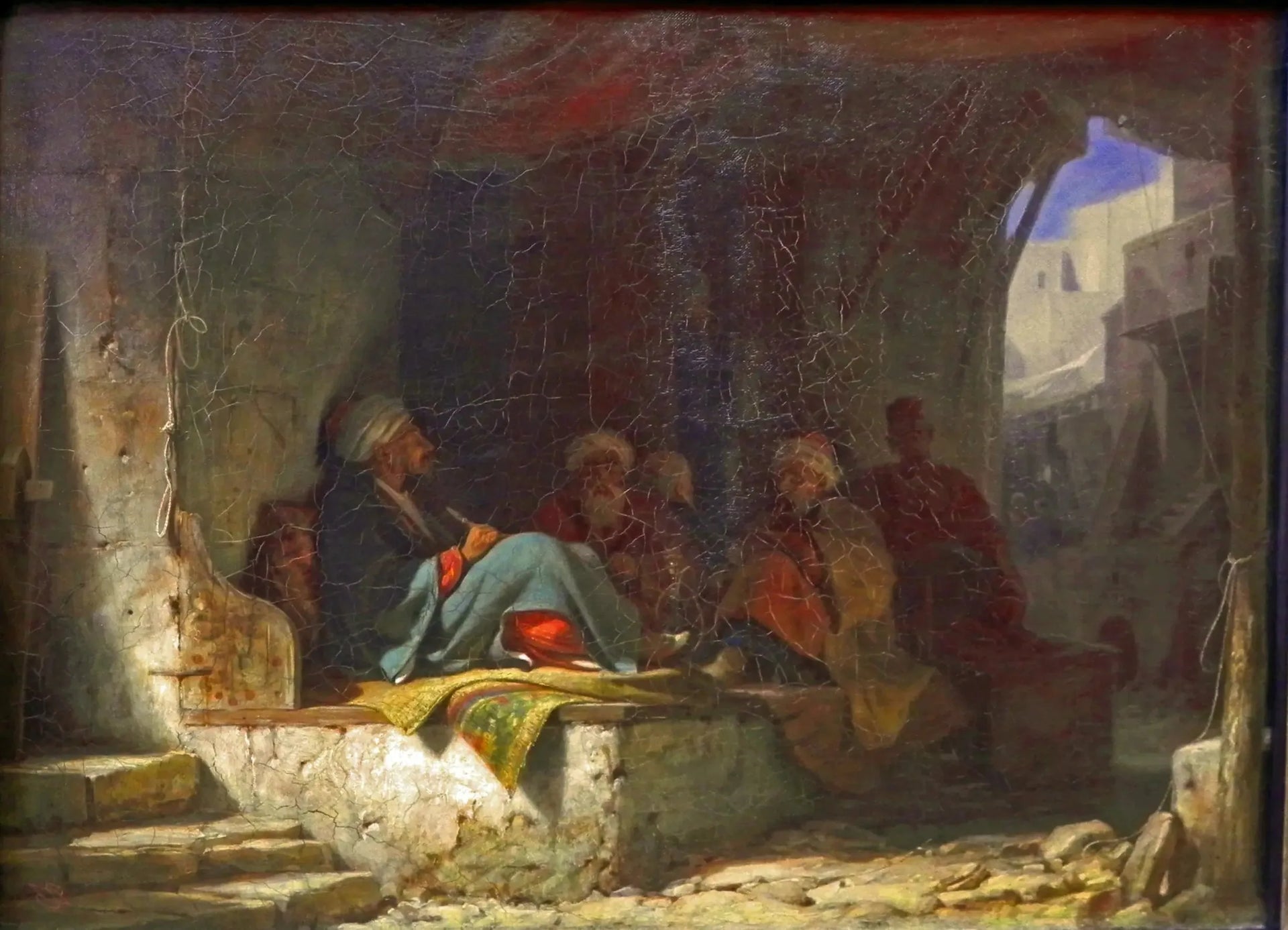Türken im Kaffeehaus - Carl Spitzweg image 1 reproduction d’œuvre d’art à l’huile