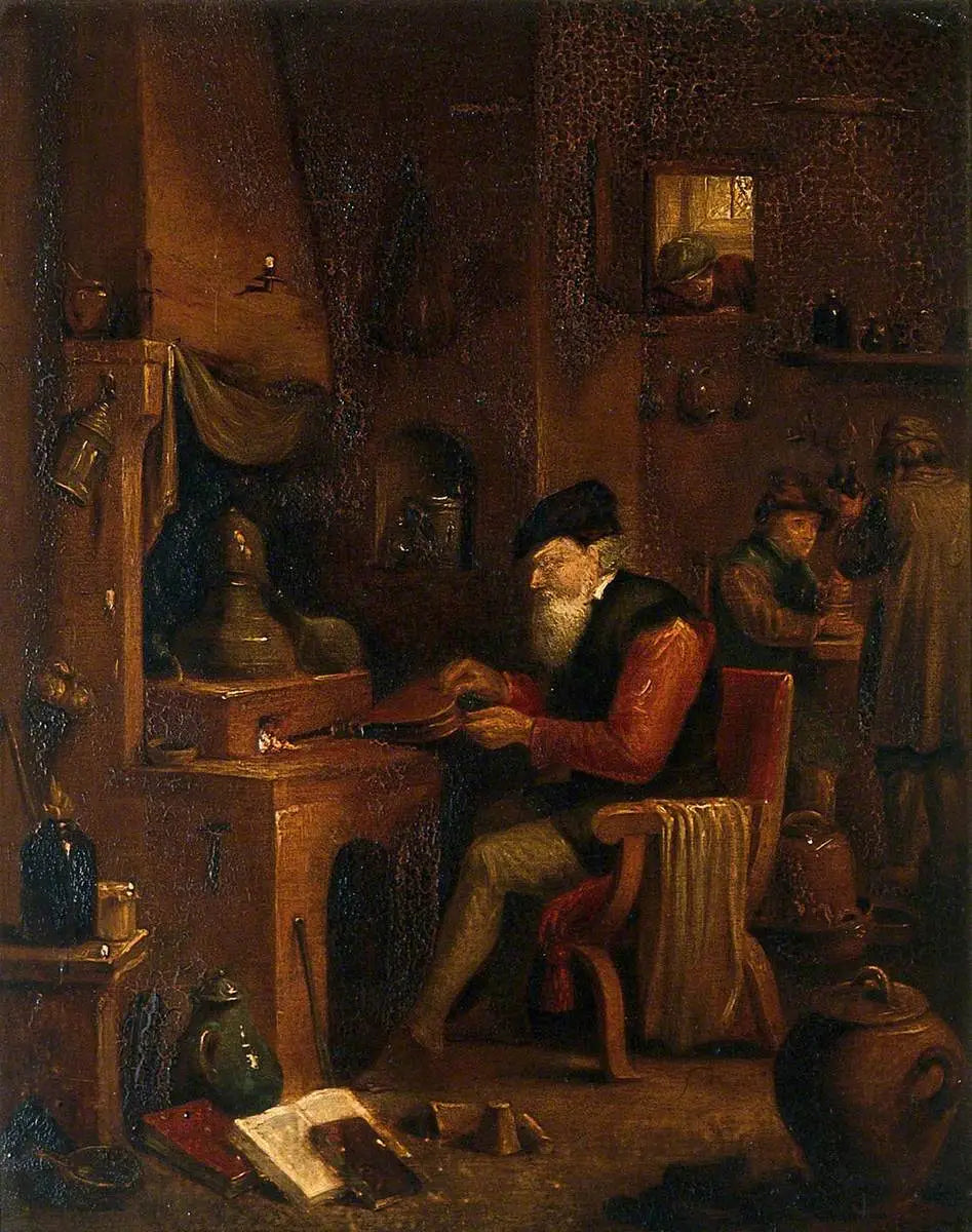Un alchimiste dans son laboratoire - David Teniers le Jeune - Alpha Reproduction