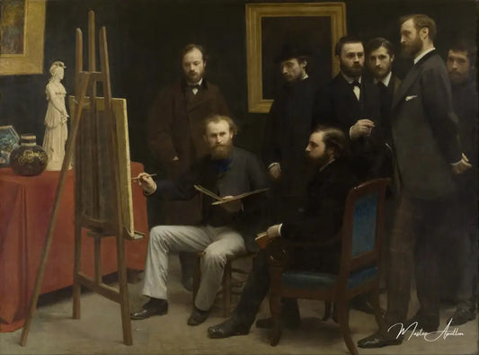 Un atelier aux Batignolles - Henri Fantin-Latour - Reproductions de tableaux et peintures haut de gamme