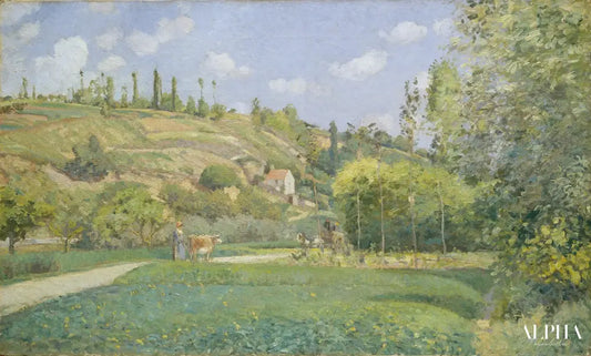 Un bouvier à valhermeil, auvers-sur-oise - Camille Pissarro - Reproductions de tableaux et peintures haut de gamme