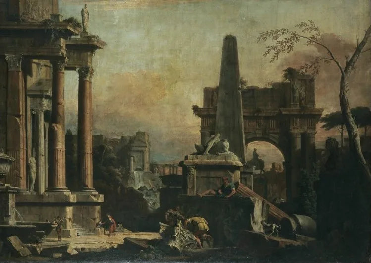 Un Capriccio de la Rome classique - Sebastiano Ricci image 1 copie de tableau peinte à la main