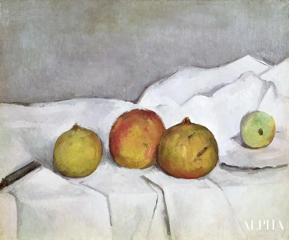 Un fruit sur un linge - Paul Cézanne - Reproductions de tableaux et peintures haut de gamme