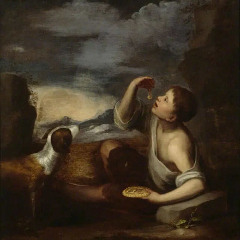 ילד ספרדי עם כלב - ברתולומé Esteban Murillo