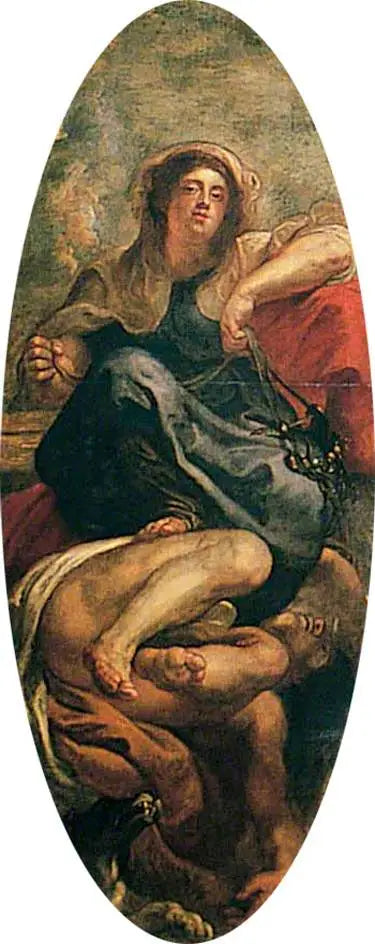 Un gouvernement sage tient la bride sur les discordes excessives - Peter Paul Rubens image 1 tableau peint à l’huile sur toile