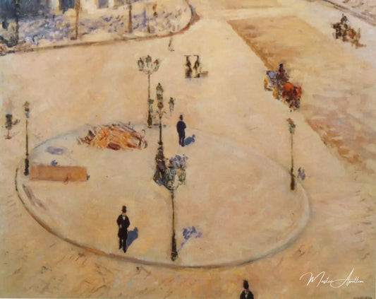 Un refuge, boulevard Haussmann - Caillebotte - Reproductions de tableaux et peintures haut de gamme