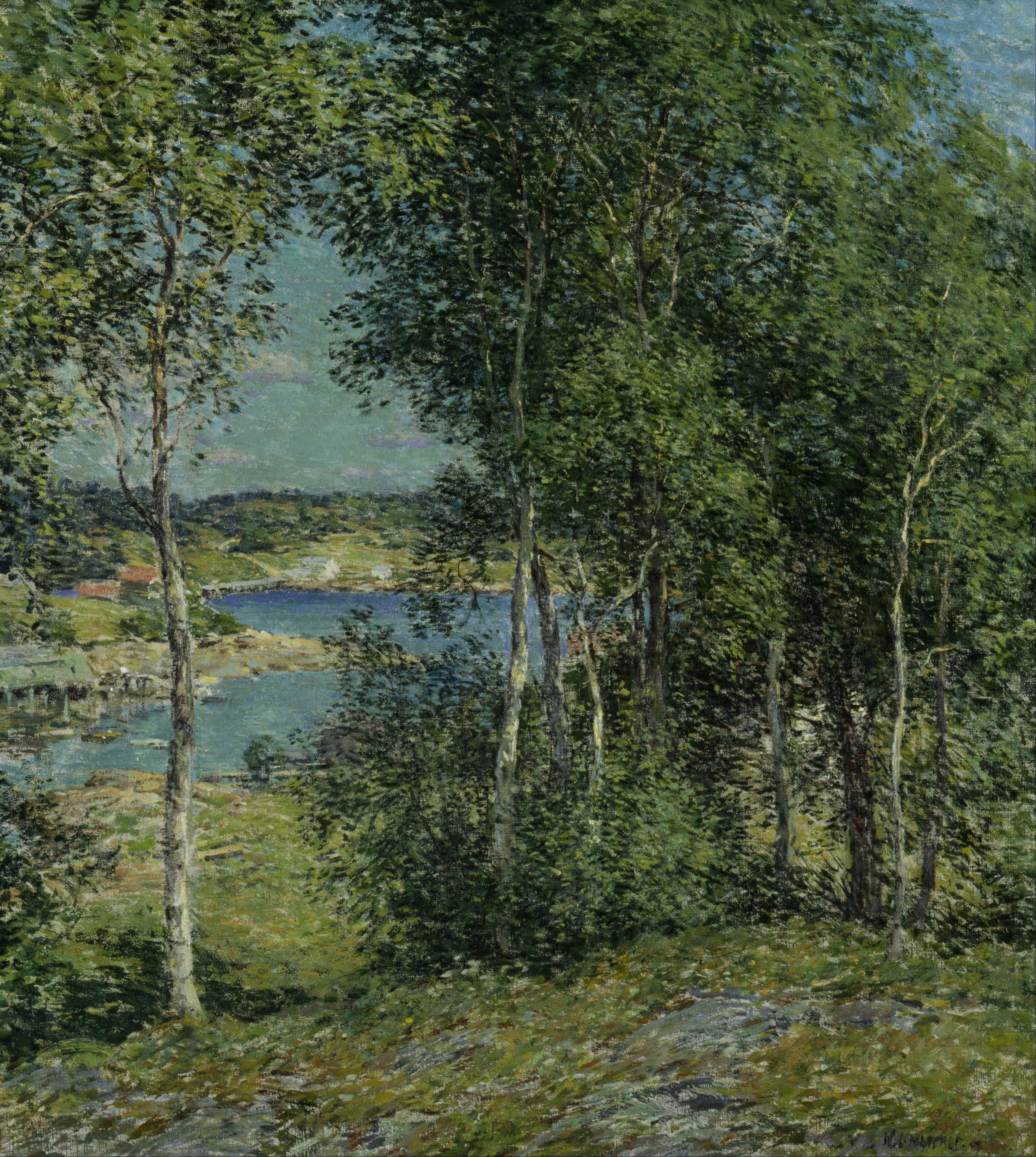 Une famille de bouleaux - Willard Metcalf - Alpha Reproduction