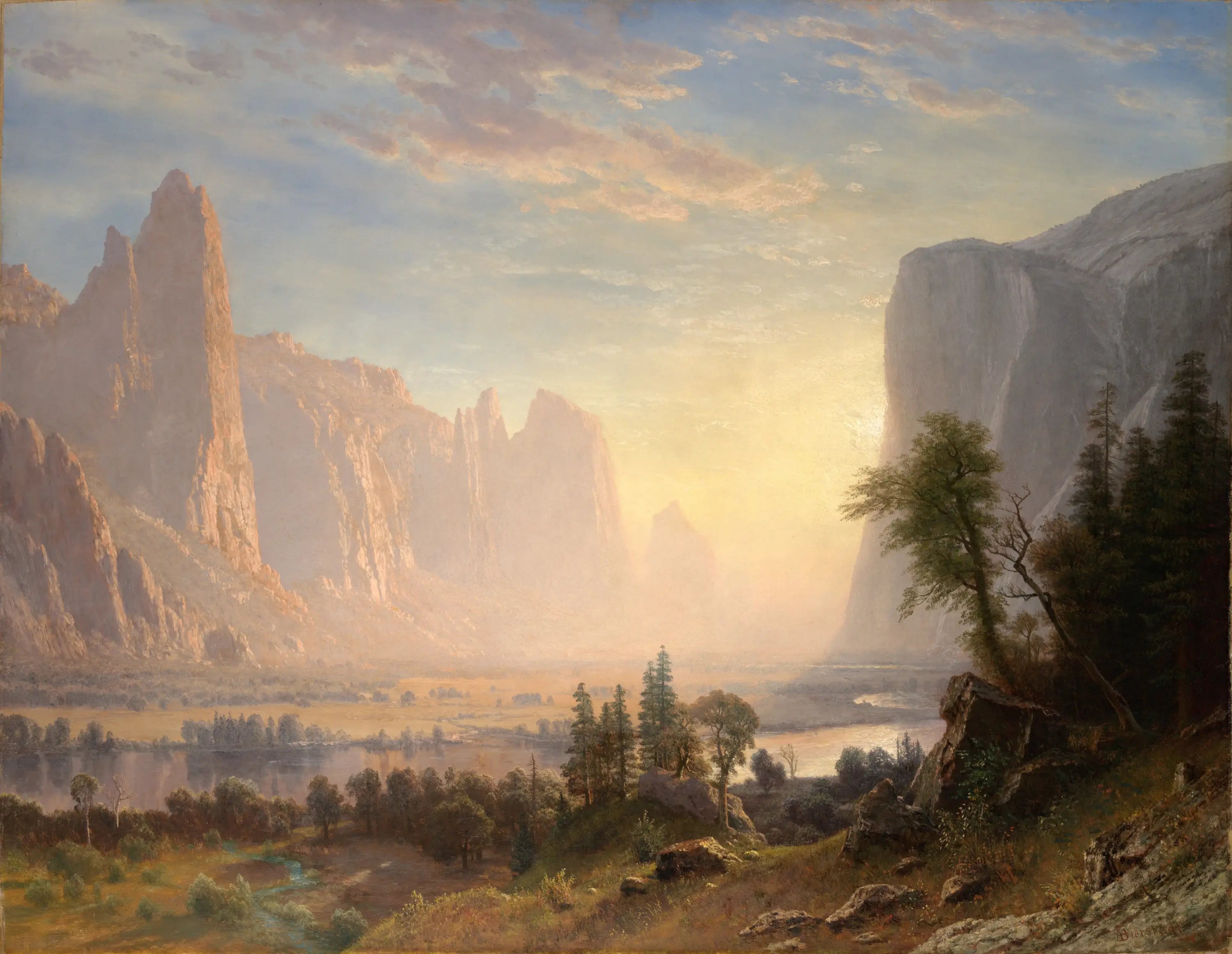 Vallée du Yosemite - Albert Bierstadt - Alpha Reproduction