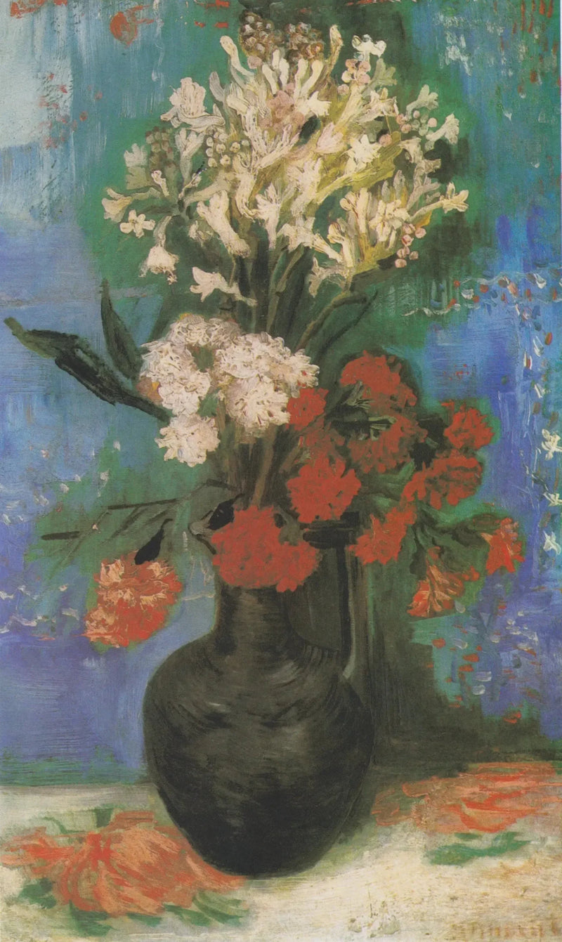 אגרטל עם ציפורני חתול ופרחים נוספים - Vincent van Gogh