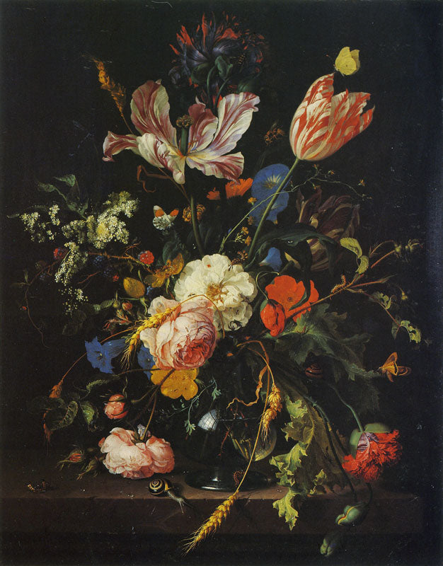 Vase de fleurs aux pavots – Jan Davidsz. de Heem, peinture de coquelicots