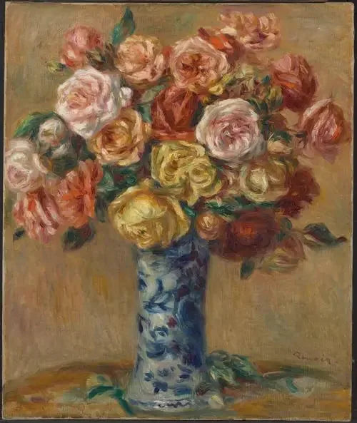 vase של פרחים - פייר-אוגוסט רנואר