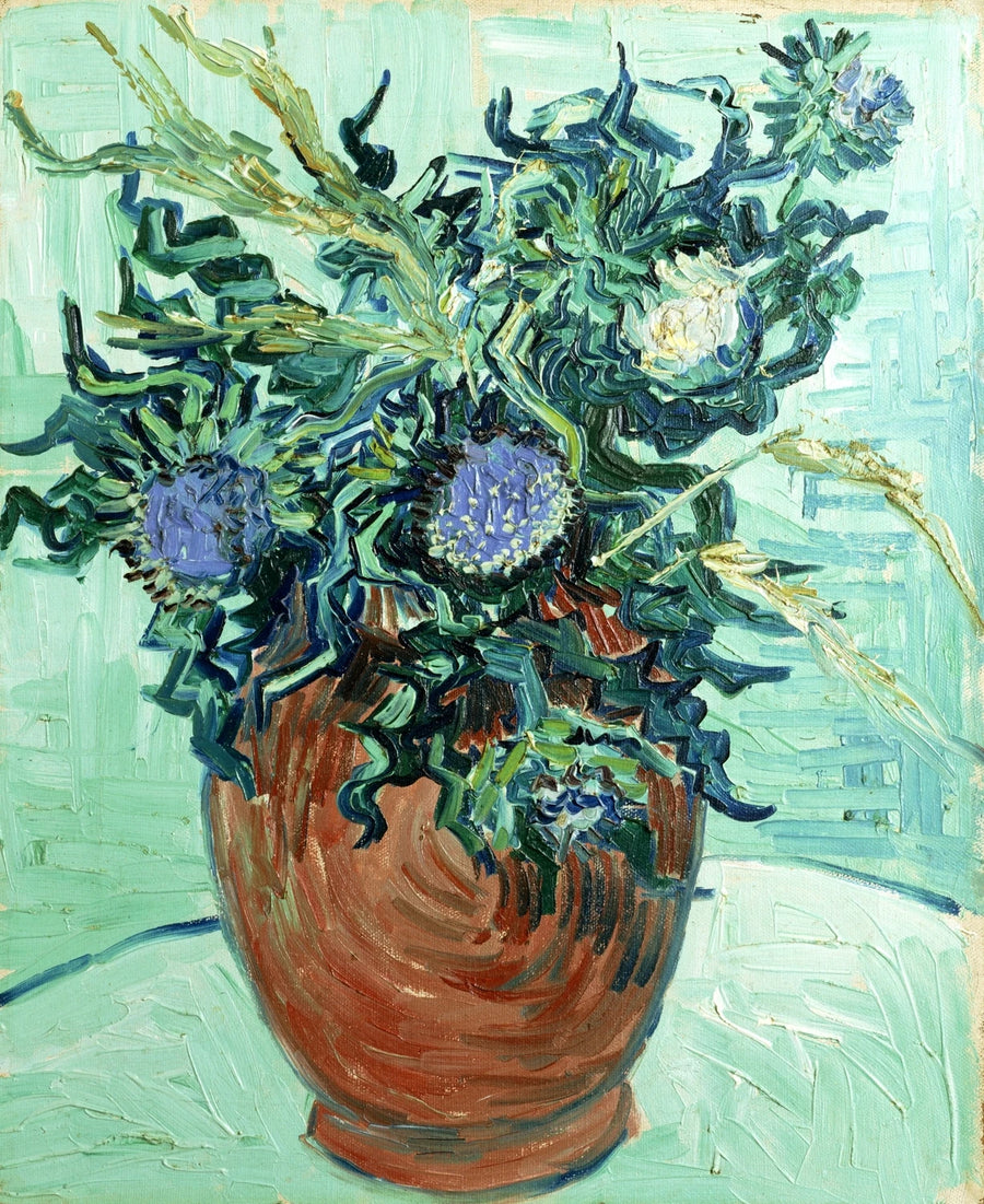 אגרטל עם פרחים וקוצים - Vincent van Gogh