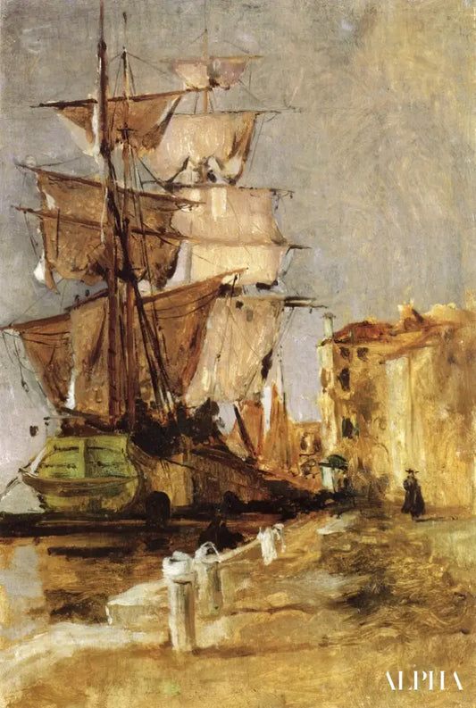 Venetian Sailing Vessel - John Henry Twachtman - Reproductions de tableaux et peintures haut de gamme