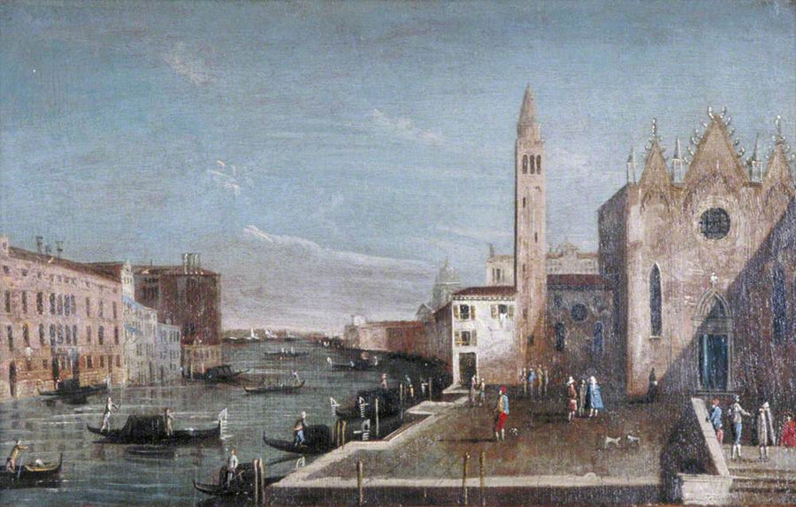 ונציה: תעלת סן מרקו הדרומית מSanta Maria della Carità לכיוון הBacino di San Marco - פרנצ'סקו גארדי