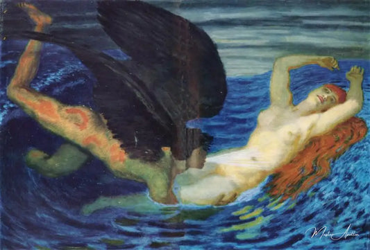 Vent et vagues - Franz Von Stuck Reproductions de tableaux à la peinture à l’huile