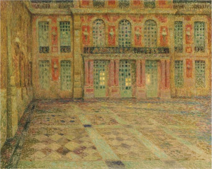 Versailles : Cour d'Honneur - Henri Le Sidaner image 1 copie peinte à la main à l’huile