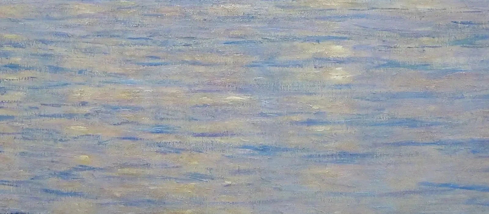 Détail des reflets matinaux sur la Seine dans Vétheuil, le matin W1646