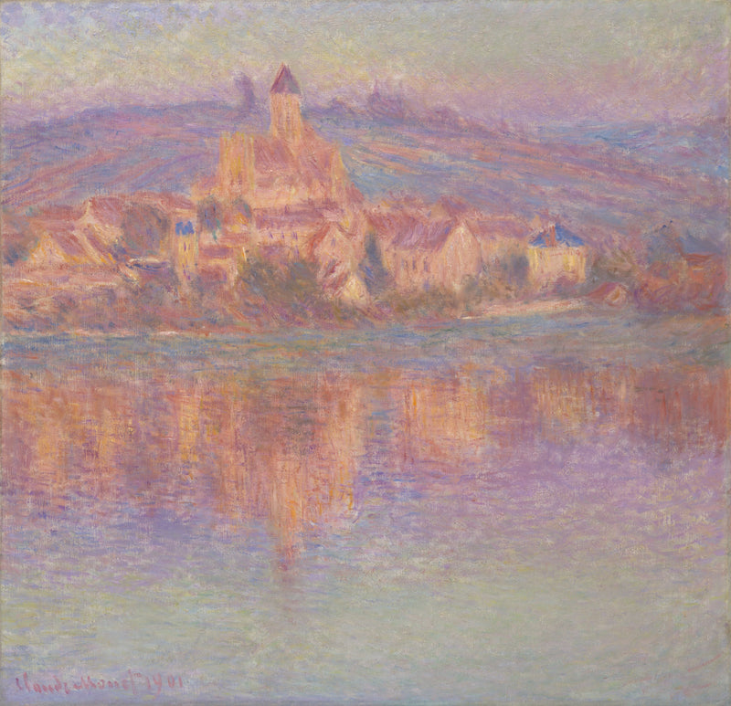 Vétheuil בשקיעה, שיקגו W1645 - קלוד מונה