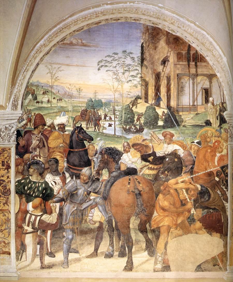 Vie de saint Benoît scène 30: Benoît prédit la destruction de Montecassino - Il Sodoma (Giovanni Antonio Bazzi) - Alpha