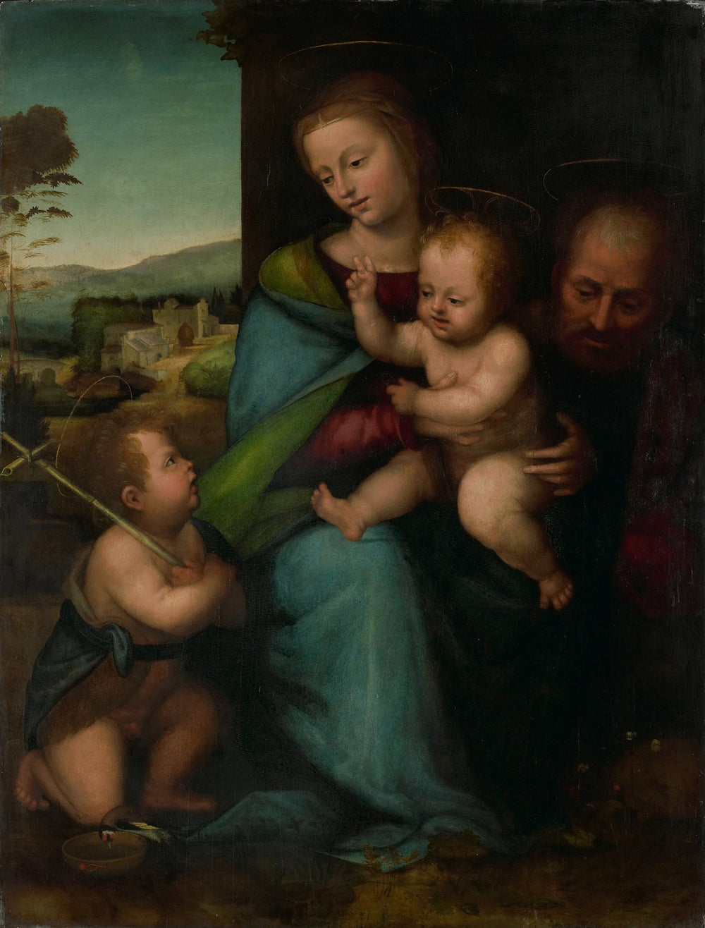 Vierge à l'Enfant avec les saints Étienne et Jean Baptiste - Fra Bartolomeo image 1 copie de tableau peinte à la main