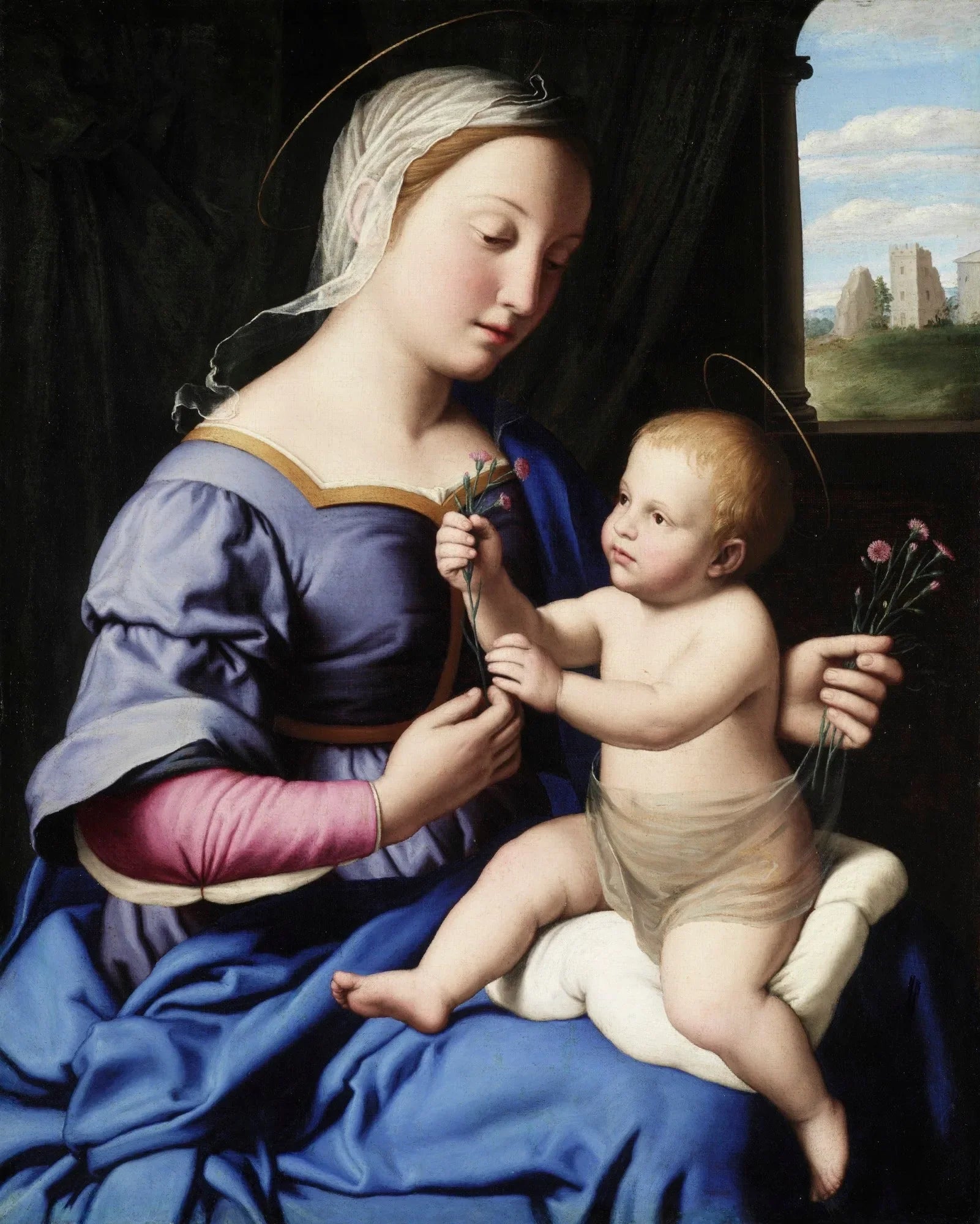 Vierge à l'Enfant - Giovanni Battista Salvi image 1 reproduction artisanale de tableau