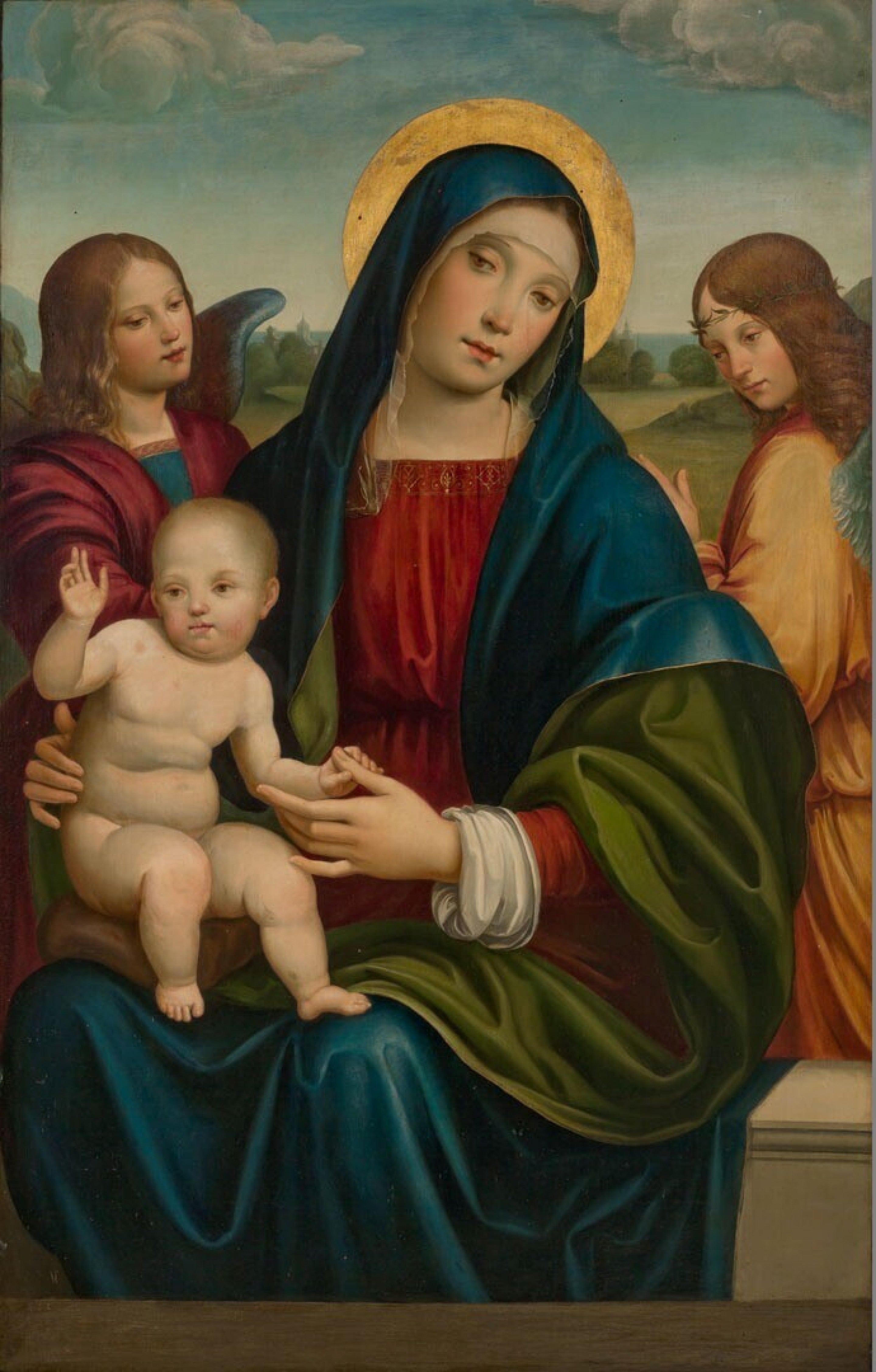 Vierge à l’Enfant avec deux anges - Francesco Francia - Alpha Reproduction