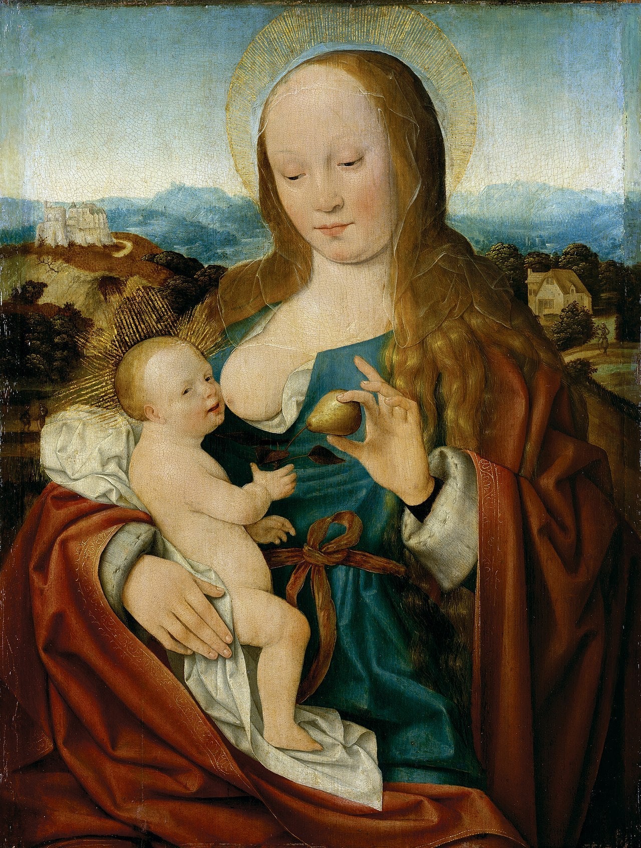 Vierge à l’Enfant avec poire - Joos van Cleve - Alpha Reproduction