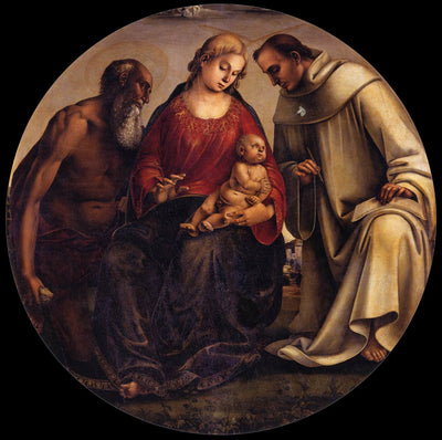 Vierge à l’Enfant avec saint Jérôme et saint Bernard de Clairvaux - Luca Signorelli - Alpha Reproduction