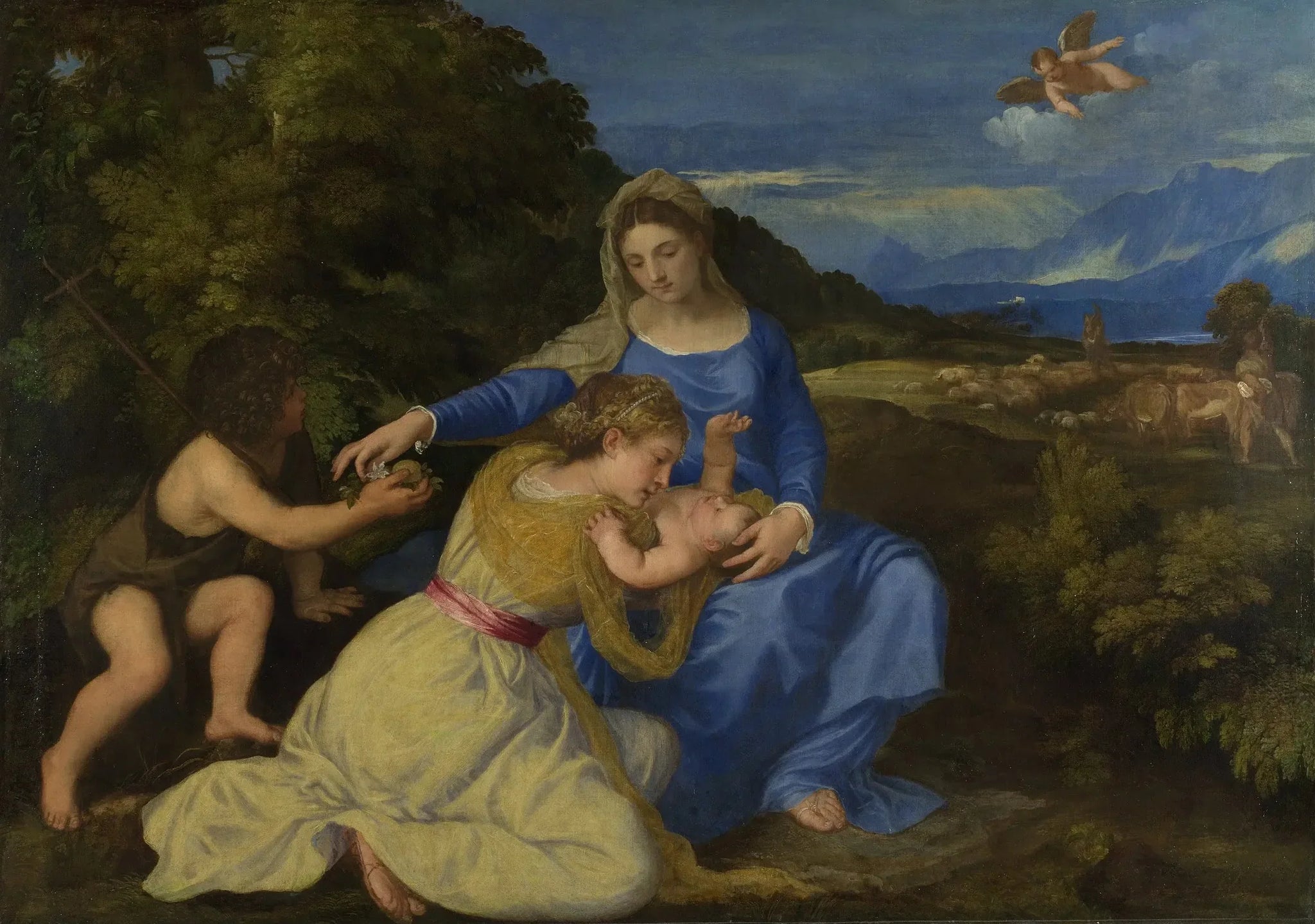 Vierge Aldobrandini - Titian image 1 reproduction de peinture à l’huile