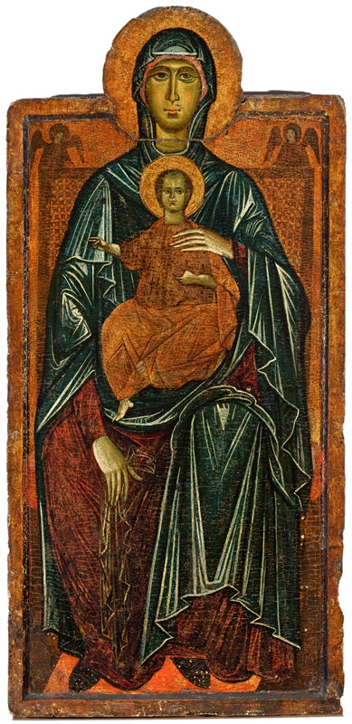 Vierge en majesté avec l’Enfant et deux anges - Master of the Bigallo Crucifix - Alpha Reproduction