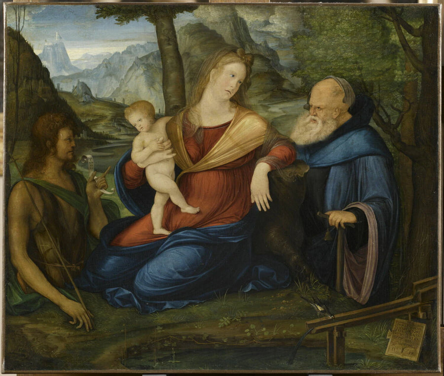 La Vierge et l'Enfant avec saint Jean-Baptiste et saint Antoine abbé, dite La Vierge à la fontaine - Jacopo de' Barbari