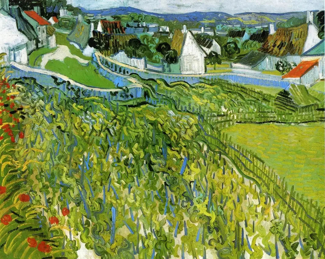 Vignobles d'Auvers - Vincent van Gogh image 1 reproduction de peinture à l’huile