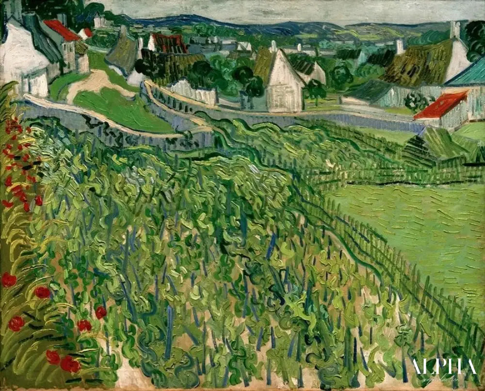 Vignobles d'Auvers - Van Gogh - Reproductions de tableaux et peintures haut de gamme