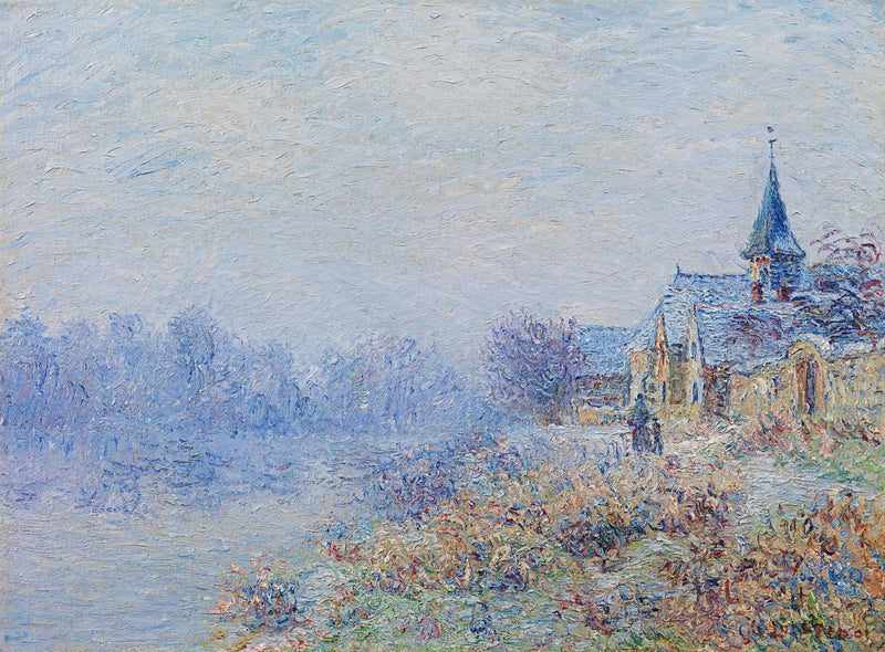כפר על גדת הנהר (Porte-Joie) - Gustave Loiseau