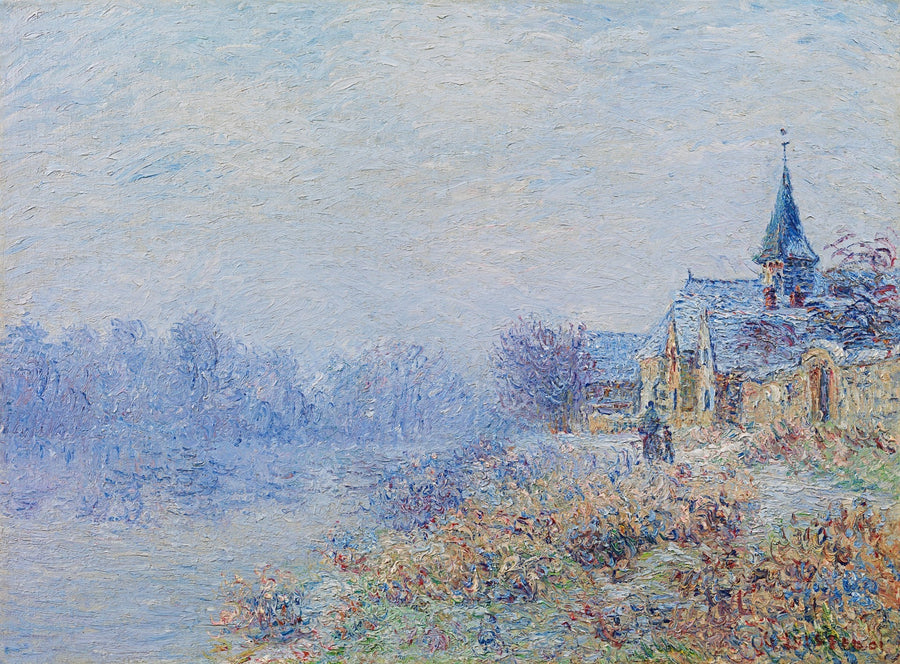 כפר על גדת הנהר (Porte-Joie) - Gustave Loiseau