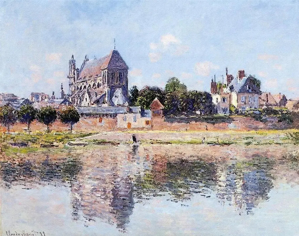 Reproduction du tableau « Vue de l'église de Vernon - Claude Monet » par Alpha Reproduction en peinture à l’huile