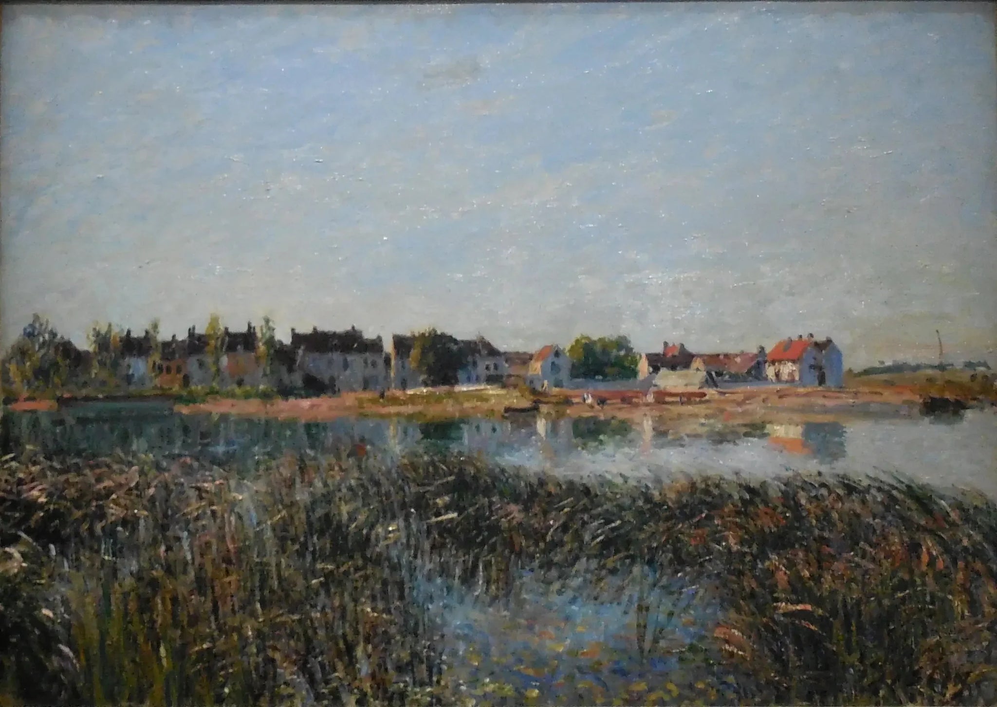 Vue de Saint-Mammès - Alfred Sisley image 1 copie peinte à la main à l’huile