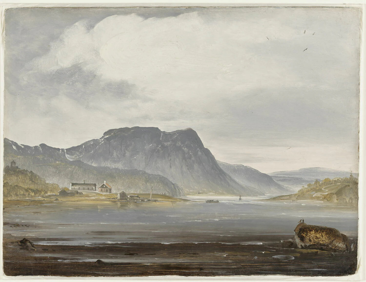 Vue de Minde-Eidsvold (esquisse) - Peder Balke