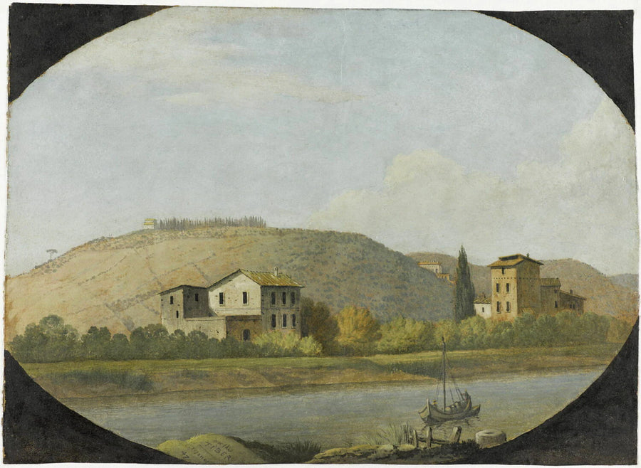 Vue du Monte Mario depuis le Tibre - Thomas Jones
