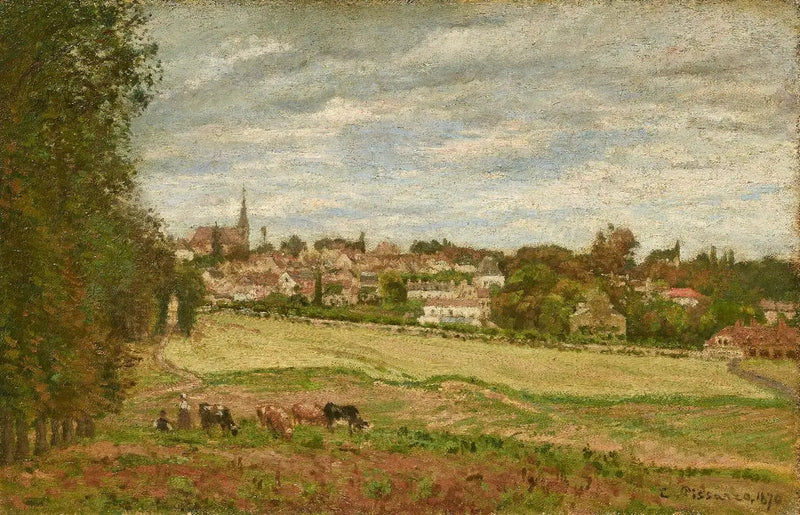 נוף על הכפר מרלי-לה-רואה - קמיל פיסארו