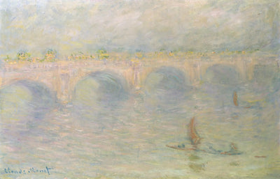 Reproduction du tableau « Waterloo Bridge, effet de soleil - Claude Monet » par Alpha Reproduction en peinture à l’huile