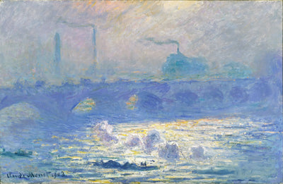 Reproduction du tableau « Waterloo Bridge, effet de soleil - Claude Monet » par Alpha Reproduction en peinture à l’huile