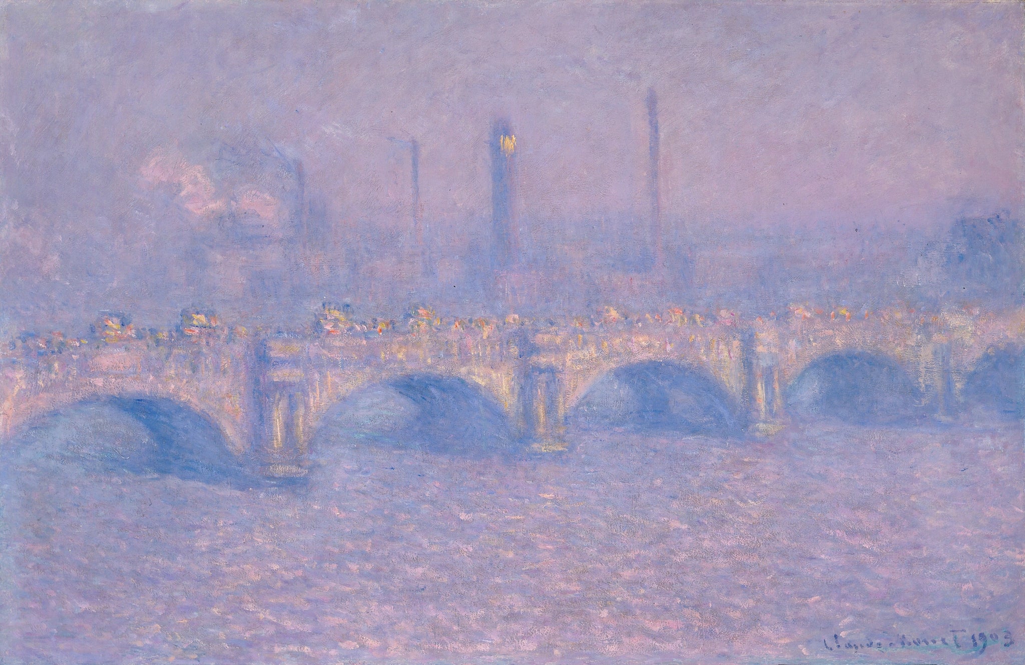 Waterloo Bridge, soleil voilé de Claude Monet, 1903 – Memorial Art Gallery 53.6, Wildenstein 1590
